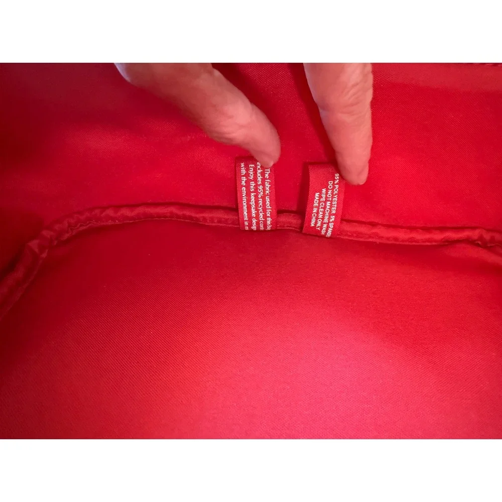 Estee Lauder Red Velvet Zip‎ Cosmetic Makeup Bag Organizer
